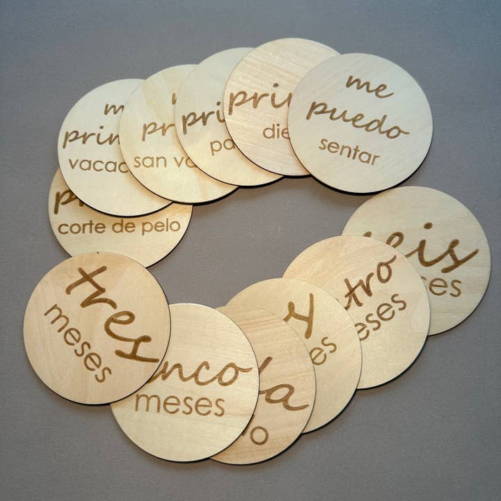 Ali+Oli - Venta al por mayor Tarjetas de bebé - Tarjetas de Hitos Mensuales para Bebés - Español6