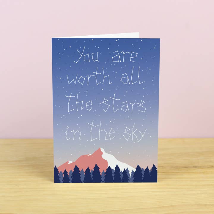 Carte de vœux « Vous valez toutes les étoiles » pour la vente par Ink Bandit