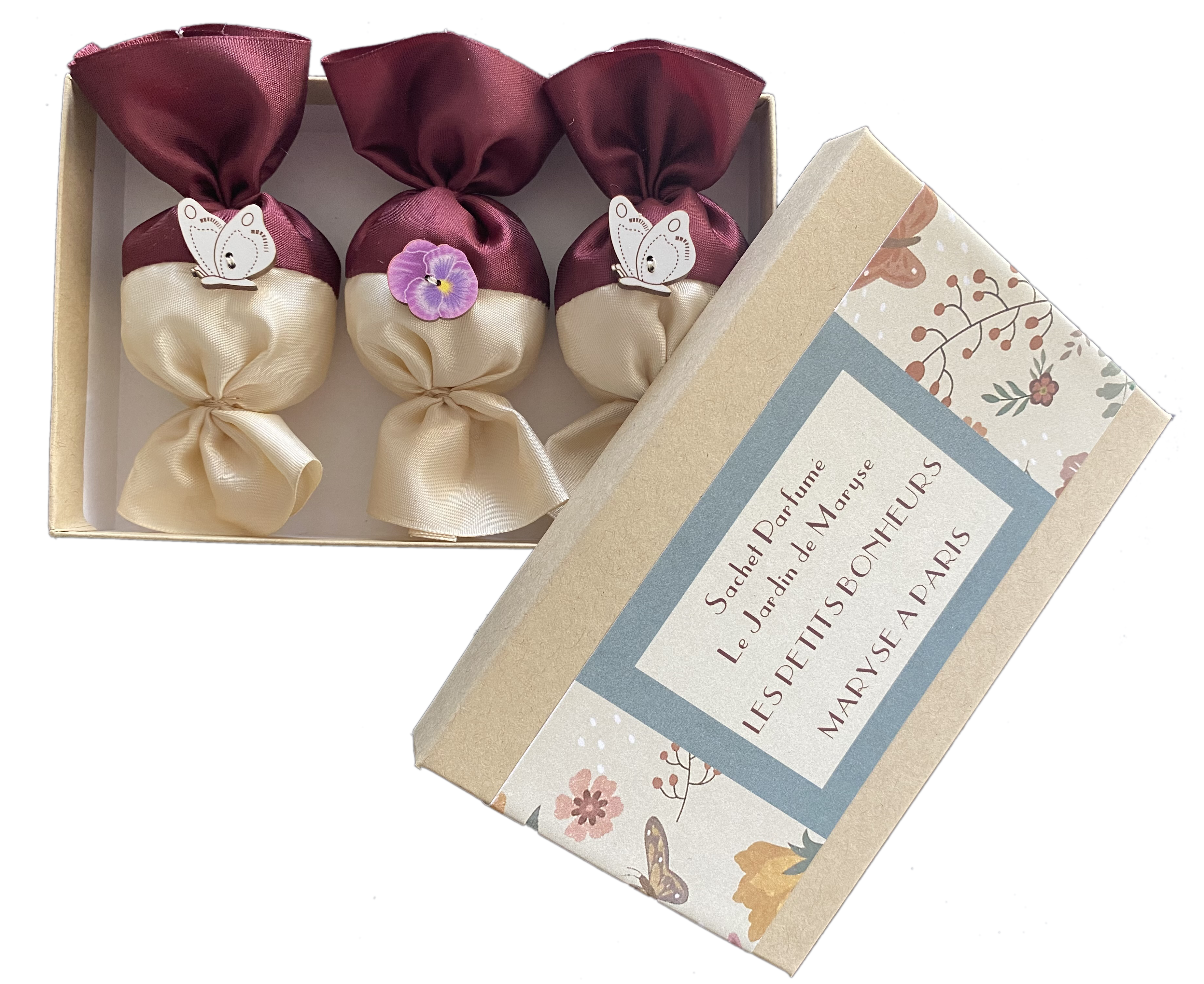 Maryse a paris - Vente Sachet parfumé - Les Petits Bonheurs - Coffret de 3 sachets2