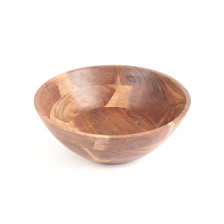 India Handicrafts Inc - Wholesale Decorative Plate/Dish/Bowl - 12" ACACIA WOOD BOWL