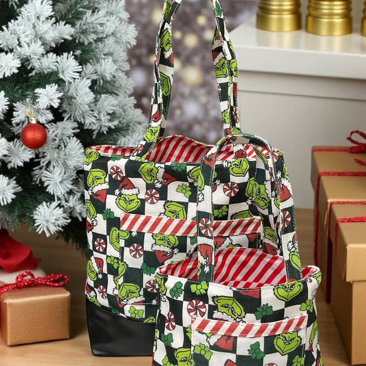Kids Charm Online - Vente Tote bag – femme - Sacs fourre-tout imprimés à carreaux de Noël Mommy & Me.1