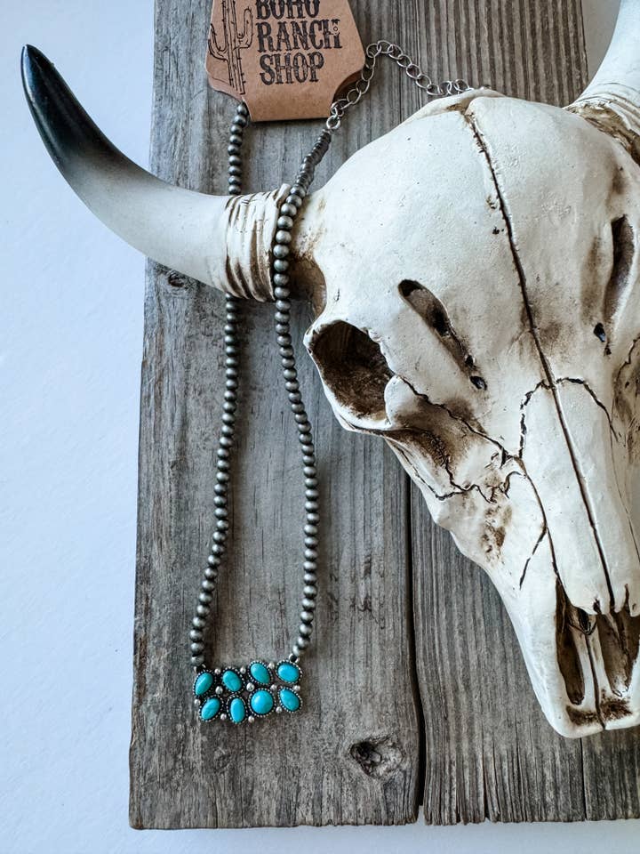 Western Cluster Bar Necklace for wholesale by Boho Ranch Shop