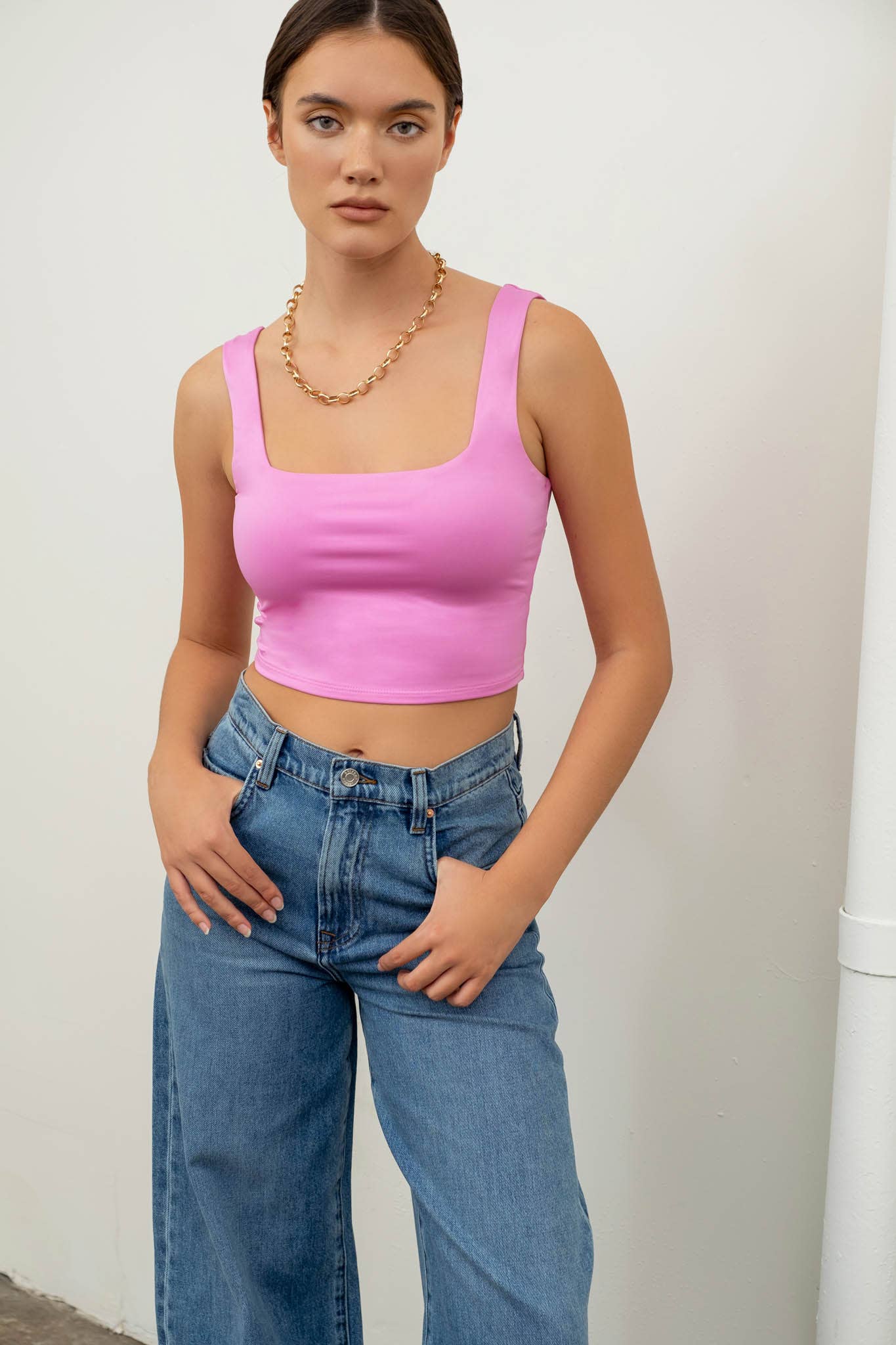 The Workshop Studio - Wholesale Gebreide top - Dames - OMKEERBARE TANKTOP MET KORTE VIERKANTE HALS48