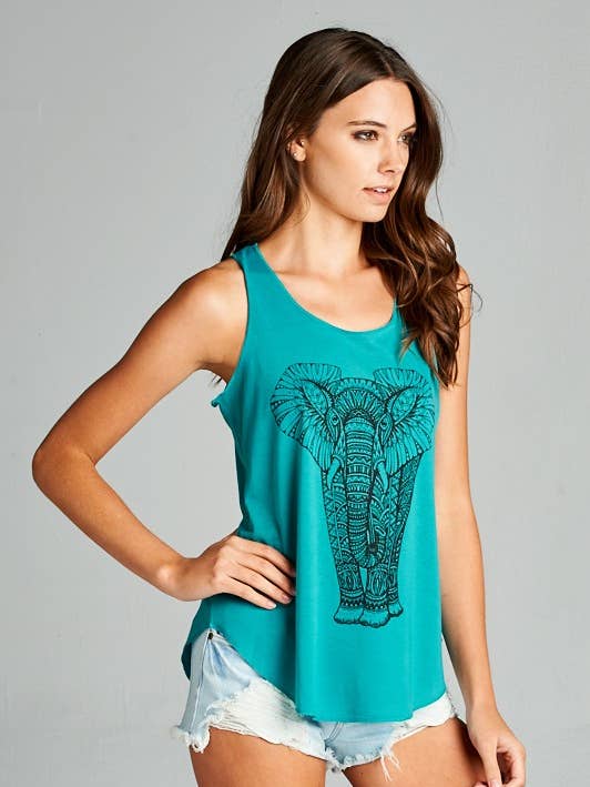 LA Soul - Wholesale Tank Top - Women's - Elephant Graphic Tanktop0