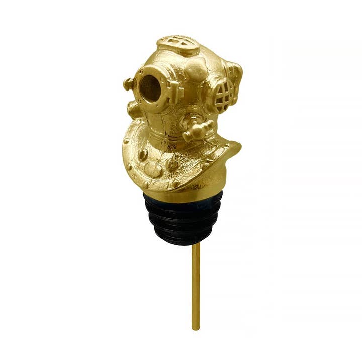 Versatore a forma di casco da sub in titanio e oro Menagerie per la vendita all'ingrosso da parte di MENAGERIE