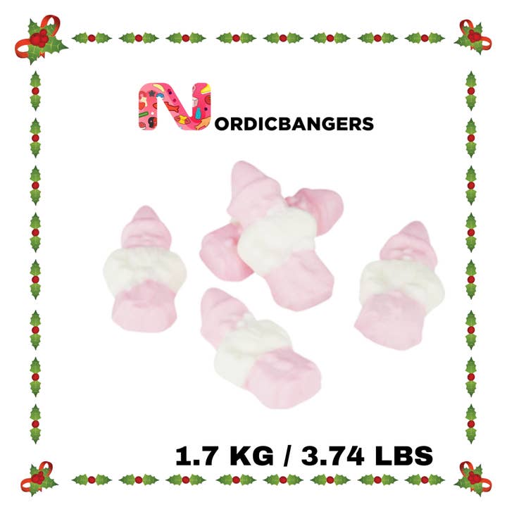 Nordicbangers - Swedish Candy Supply - Wholesale Marshmallow - Swedish Christmas Candy - Dals Santa Marshmallows1