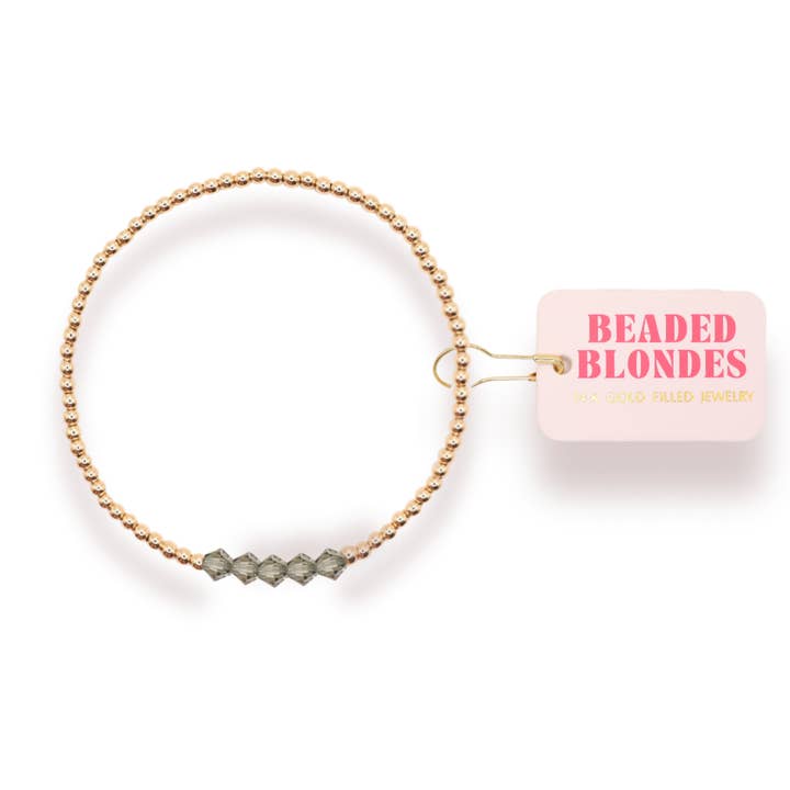 Ash Gray Kim Bracelet for wholesale by Beaded Blondes