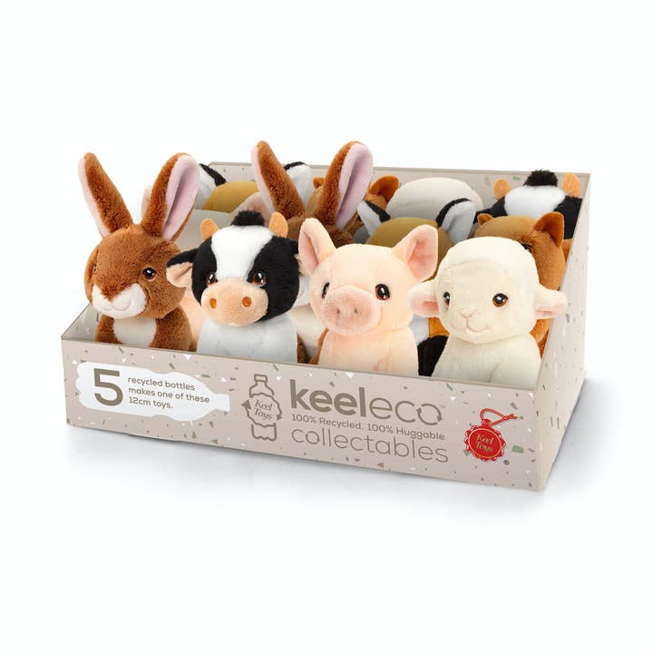 Assortiment 24 Peluches Animaux De La Ferme 12Cm - KEELECO pour la vente par Kontiki