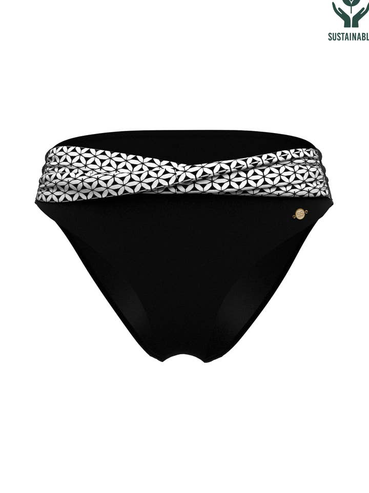 Bold Bloom Black Cross Waistband Full Classic Pant for wholesale by Sunseeker