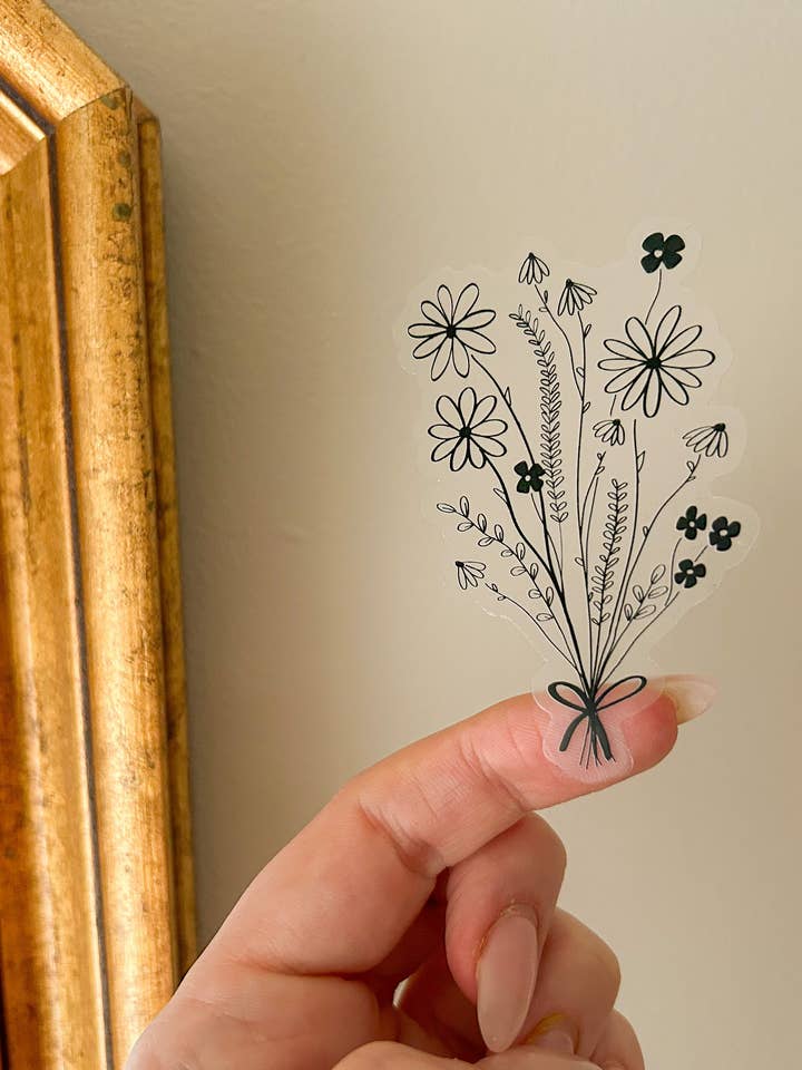 autocollant pour bouquet de fleurs pour la vente par gentle wolf collection