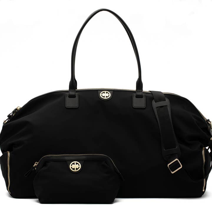JACKIE Travel Bag - Black (w/Black Strap) for wholesale by JEMMA