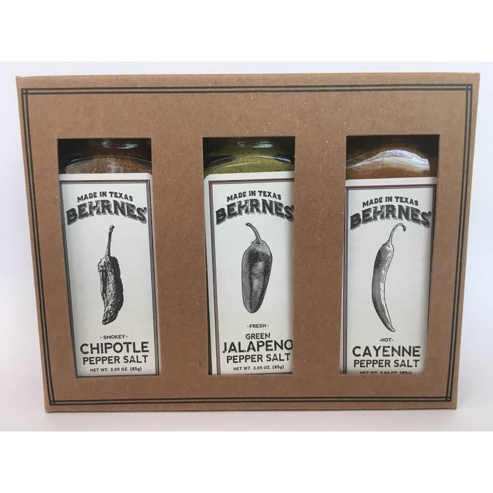 Cayenne Gift Set - Pack of 3 for wholesale by Behrnes Pepper Salts