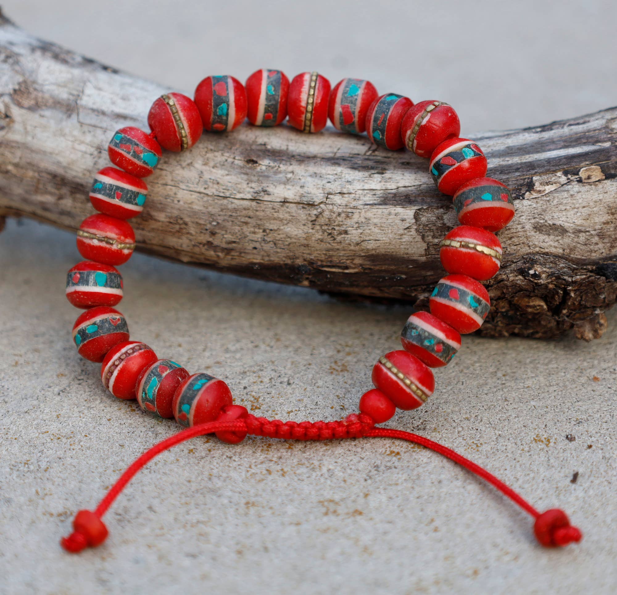 Lungta Imports - Wholesale Ketting met gebedskralen - Tibetaanse meditatie geneeskunde Yak Bone 21 kralen pols mala2