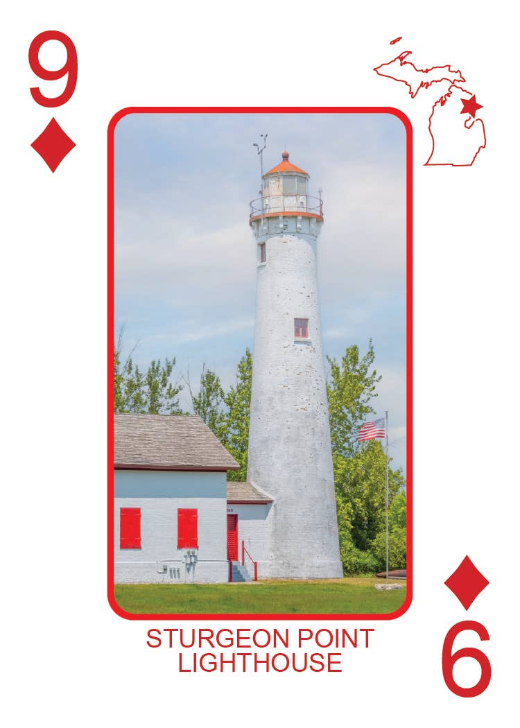 Phil Stagg Photography - Wholesale Playing Cards - LIGHTHOUSES OF MICHIGAN - Playing Cards - Euchre Friendly48