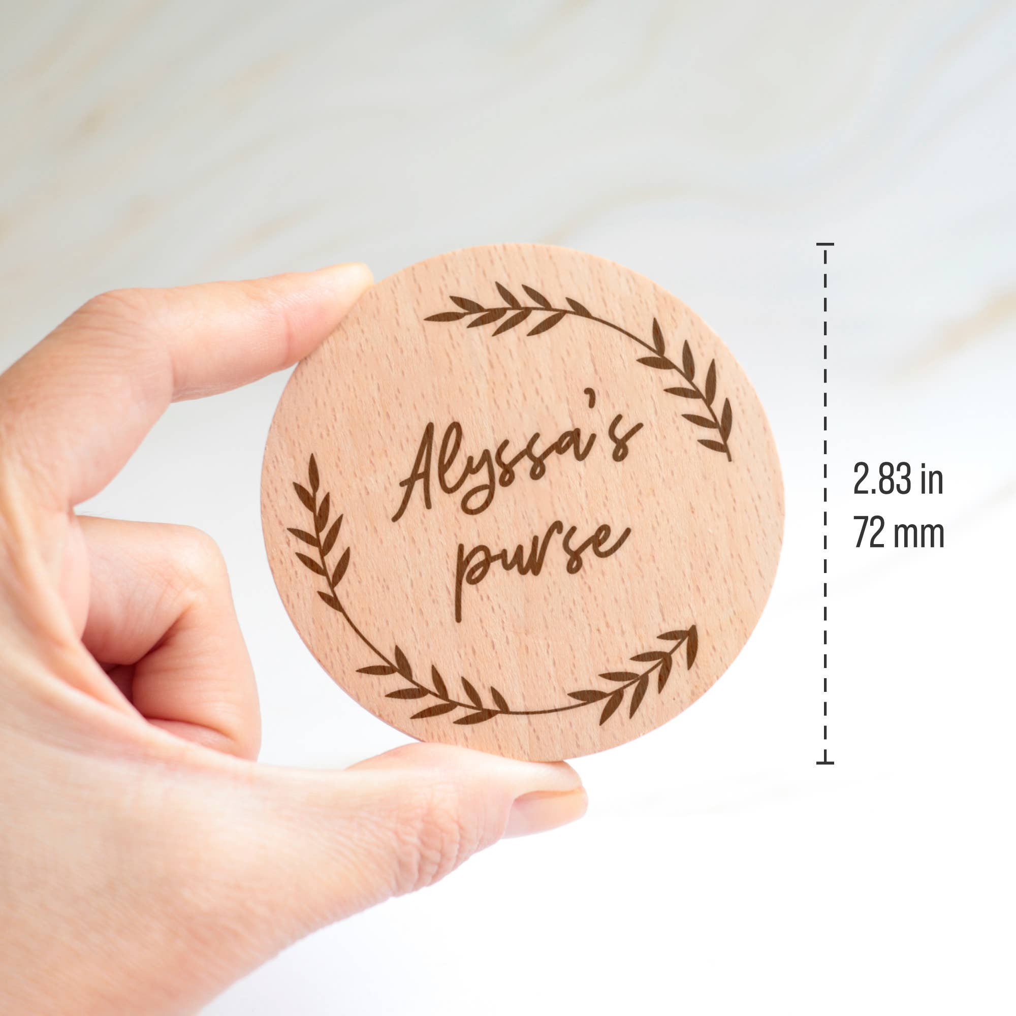 Famgraving - Venta al por mayor Espejos de bolso - Espejo compacto de bolsillo de madera personalizado con grabado6