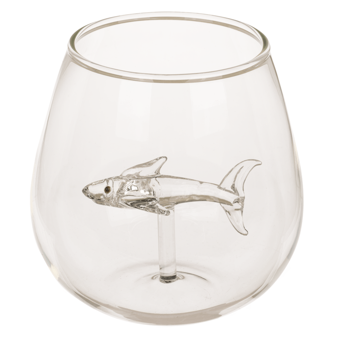 Out of the blue KG - Wholesale Wine Glass - Stemless Wine Glass, Shark, approx. 7,5 x 10,5 cm,3