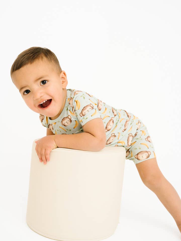 Little One Shop - Wholesale Top & Short Set - Kids - Monkey Mischief Bamboo Shorts Set9