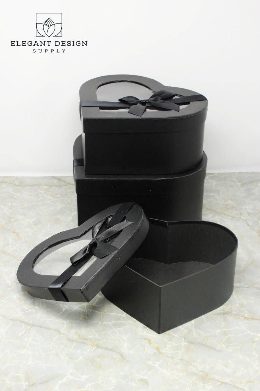 Elegant Design Supply - Vendita all'ingrosso Confezioni regalo - Scatola a forma di cuore con nastro e coperchio trasparente18