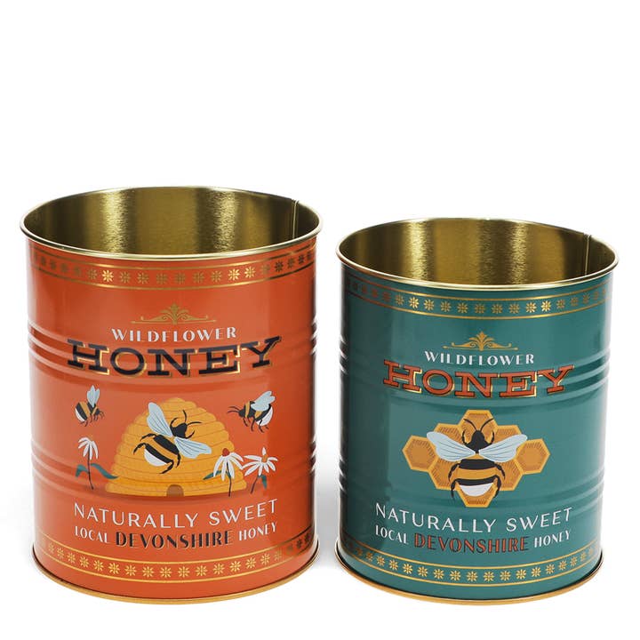 Medium storage tins (set of 2) - Honey for wholesale by Rex B2B - Europe