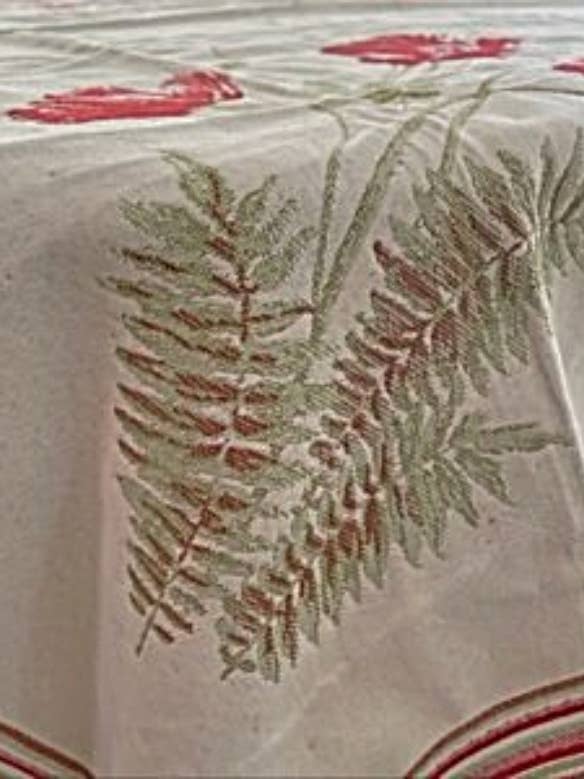 Fransk dug Matelassé Ballade Valmue Stripe Boarder for engroshandel hos La Maisonnette