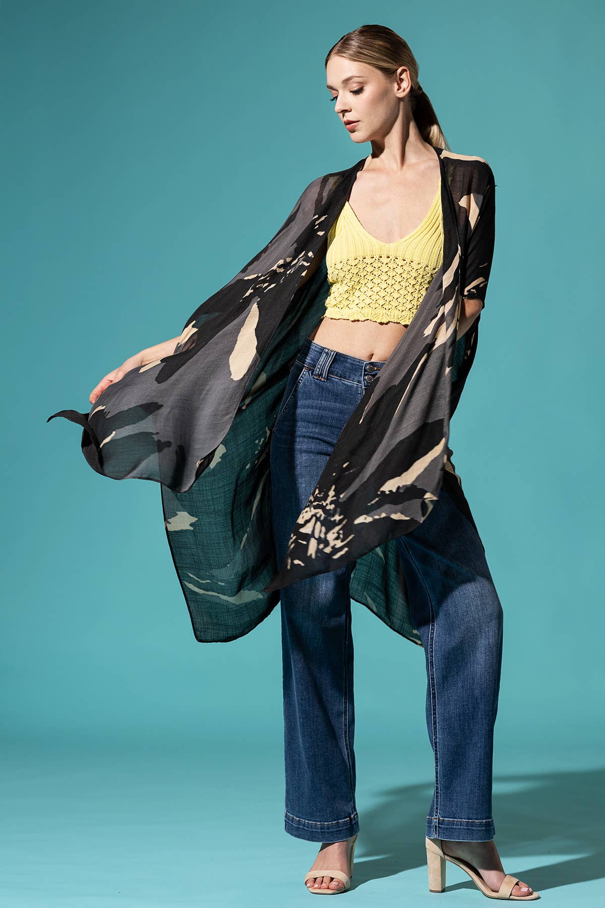 Urbanista - Vente Kimono – femme - Kimono long à imprimé floral ample28