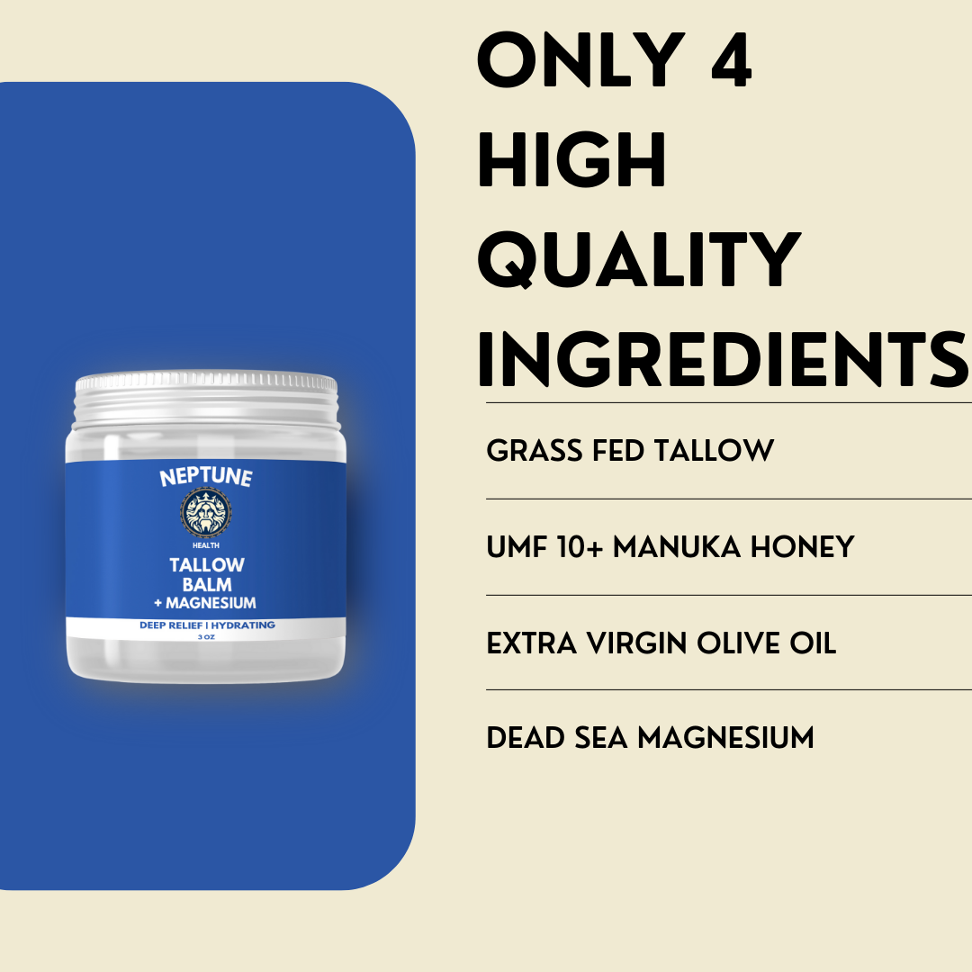 Neptune Health - Wholesale Healing Salve/Balm/Cream - Dead Sea Magnesium Tallow & Honey Balm3