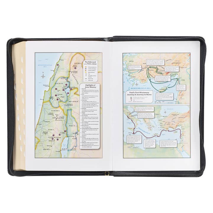 Christian Art Gifts - Wholesale Book - Adult - KJV Bible Giant Print Full-size Faux Leather, Black w/zipper