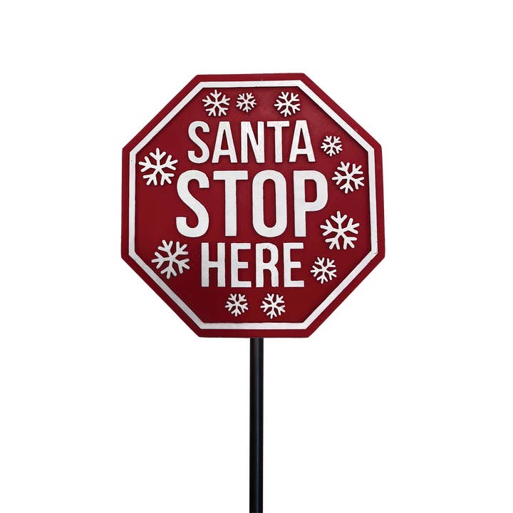 Santa Stop Here piquet de jardin pour la vente par Spoontiques, Inc