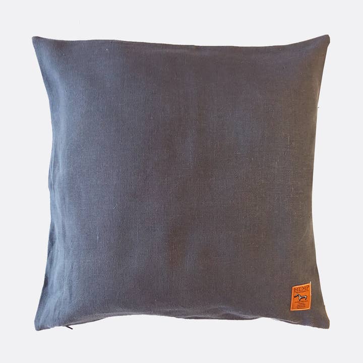 Throw-Pillow Cover 100% Hemp Charcoal Grey for wholesale by Hemp Copenhagen Co.