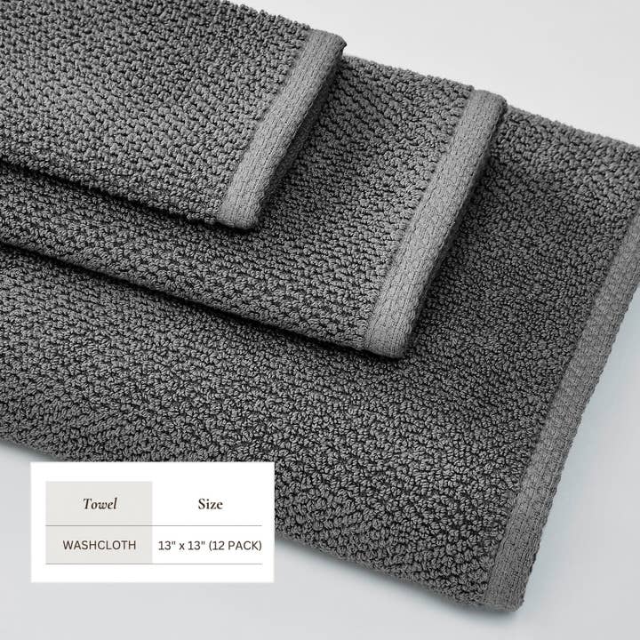 BH Collective - Wholesale Towel Set - Cotton Textured Bath Towel Set - Acacia Collection188