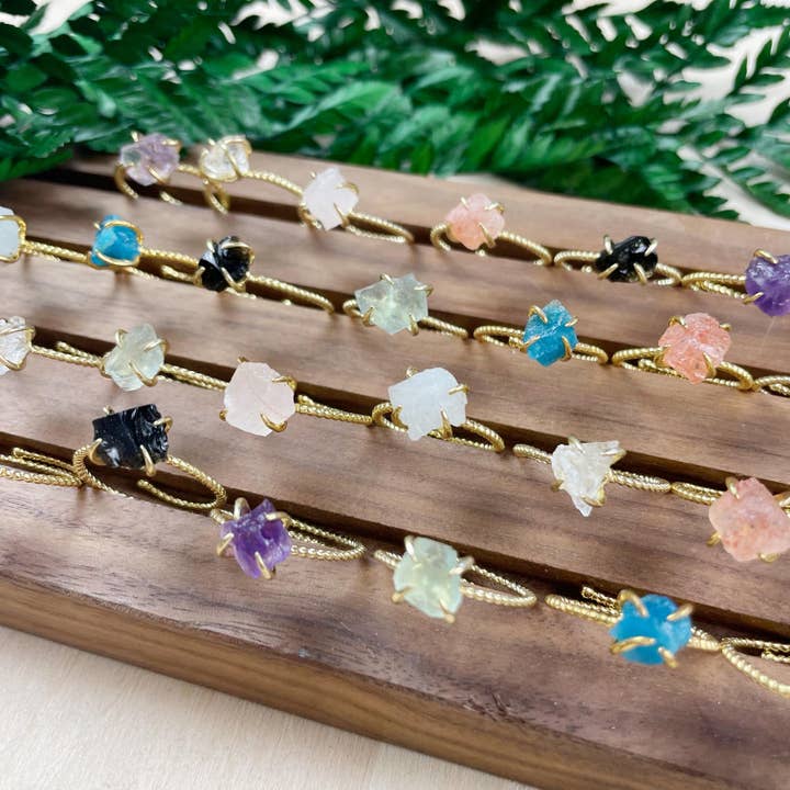 Ewelina Pas Jewelry - Wholesale Single Stone/Solitaire Ring - Small Gold Rough Nugget Prong Ring13