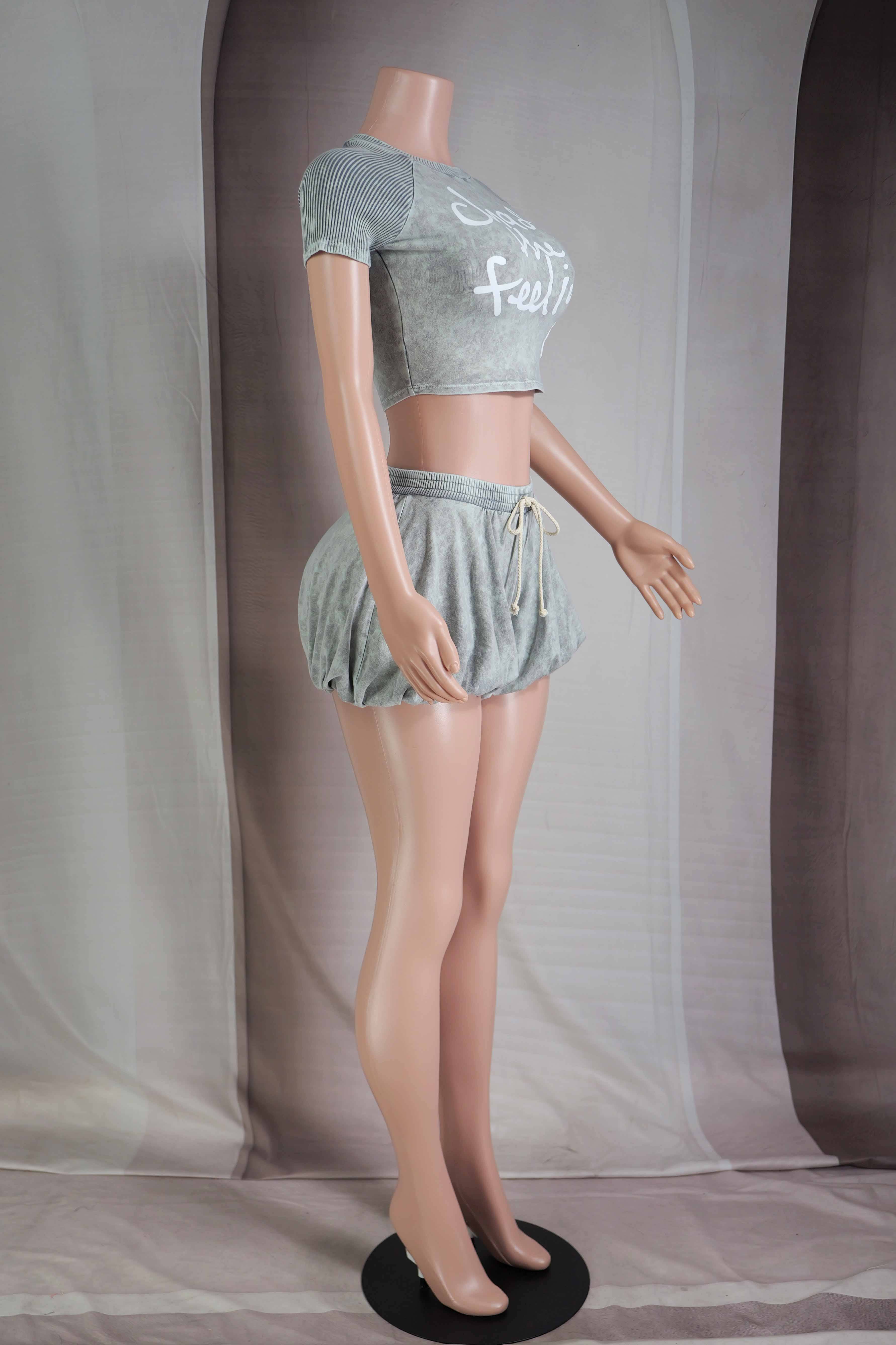 Dalia Studio - Wholesale Top & Pant Set (NOT Loungewear) - Women's - MINERAL WASH GRAPHIC TOP & BUBBLE SHORT SET9