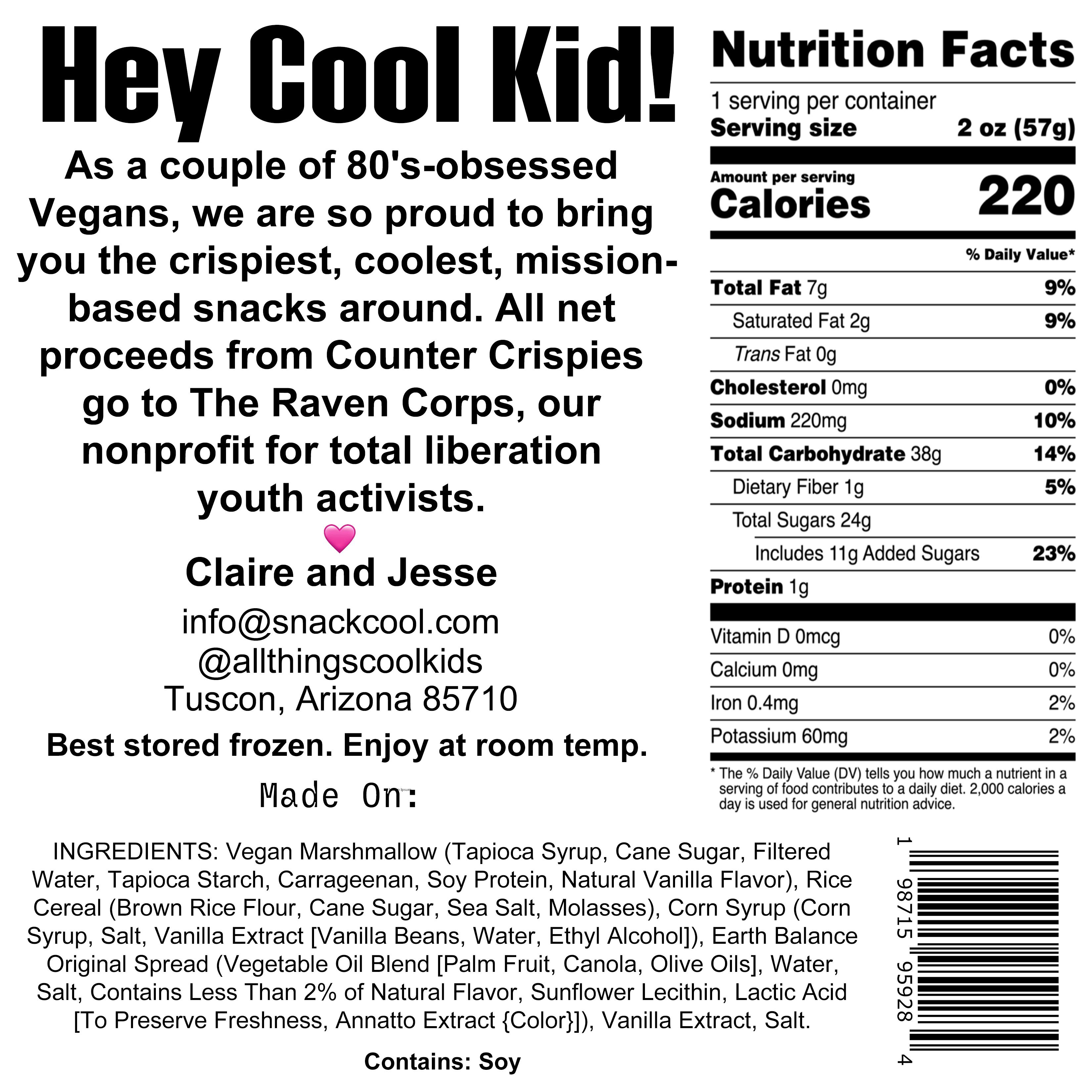 Cool Kids Snack Cakes - Wholesale Puffed Rice Treat - The OG 20-Pack2