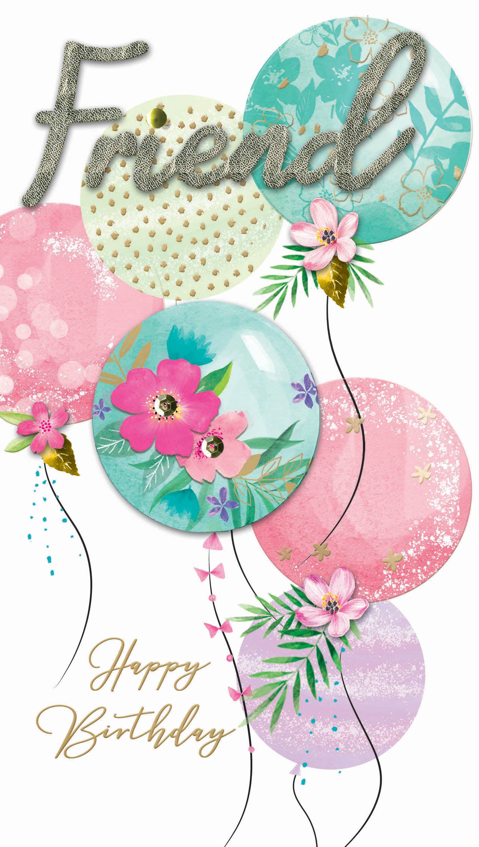 Second Nature Ltd - Wholesale Birthday card - Friend Birthday - Balloons - Champagne - Second Nature1