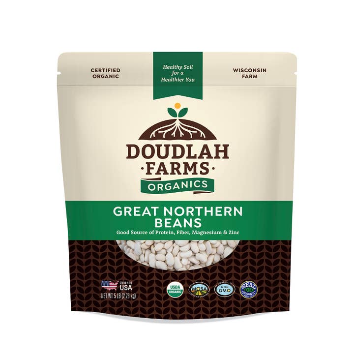 Doudlah Farms Organics - Wholesale Beans - Organic Great Northern Beans1