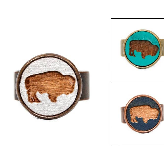 Liten Cameo Ring - Bison för wholesale av Once Again Sam