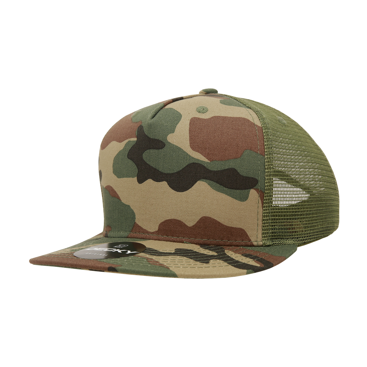 The Park Wholesale - Wholesale Truckerpet - Uniseks - Decky 1040 - Blanco Trucker Snapback-hoeden met 5 panelen - 104023