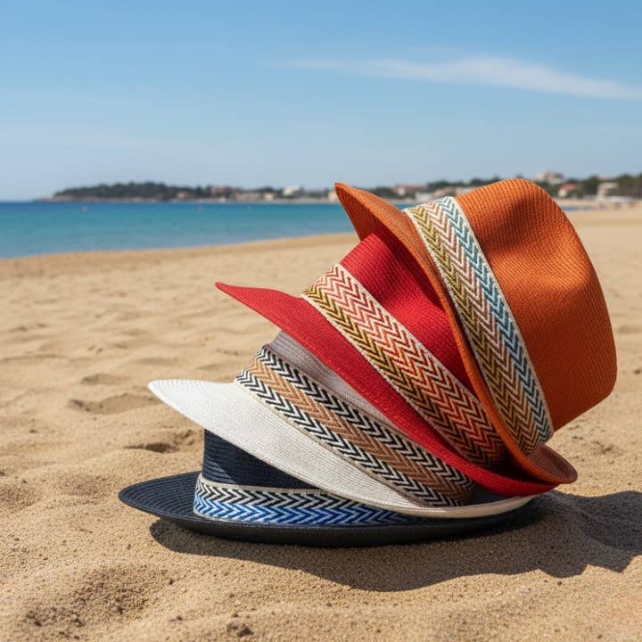 LARGE PAPER RIBBON HAT for wholesale by TRAVAUX EN COURS...