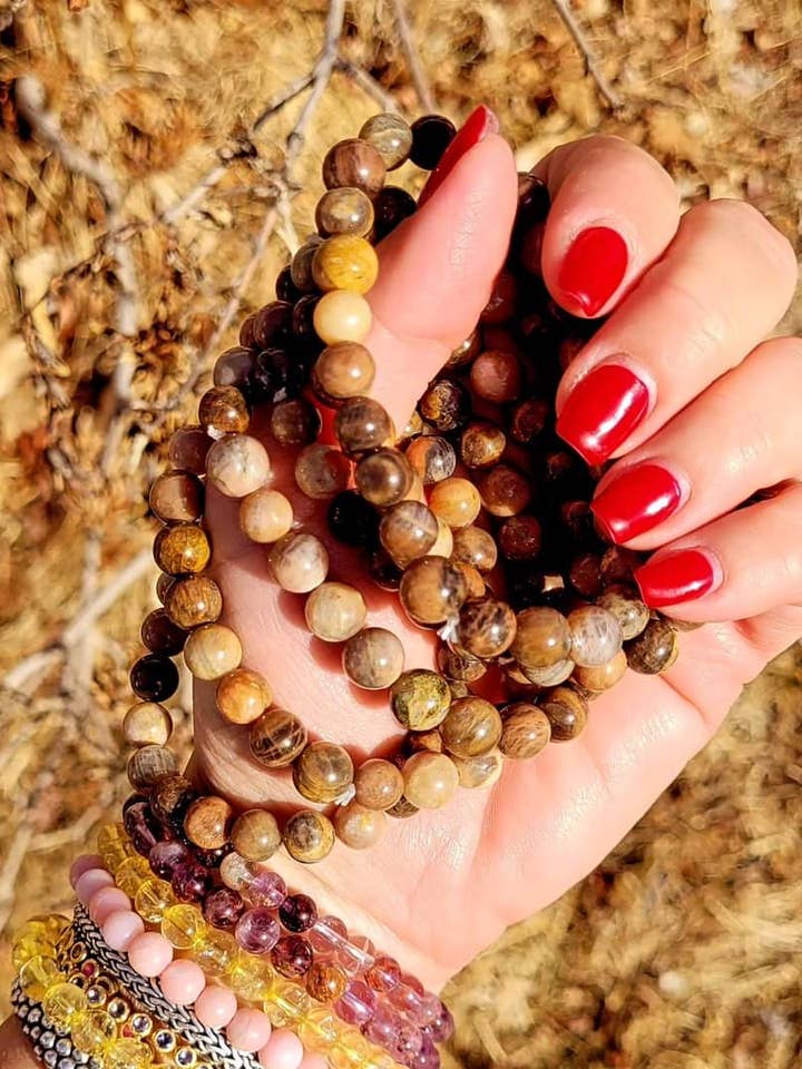 Pulsera de piedra lunar naranja para venta al por mayor de ZARDENIA