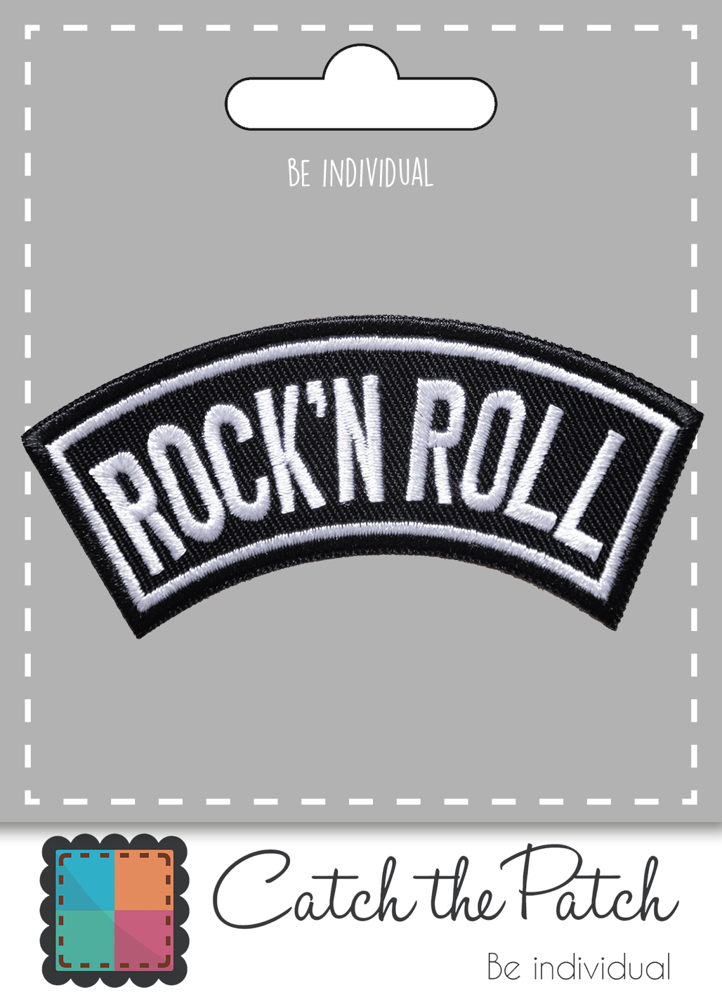 black Patch/Iron-on - Biker Front Rock n' Roll Rocker for wholesale on Faire1