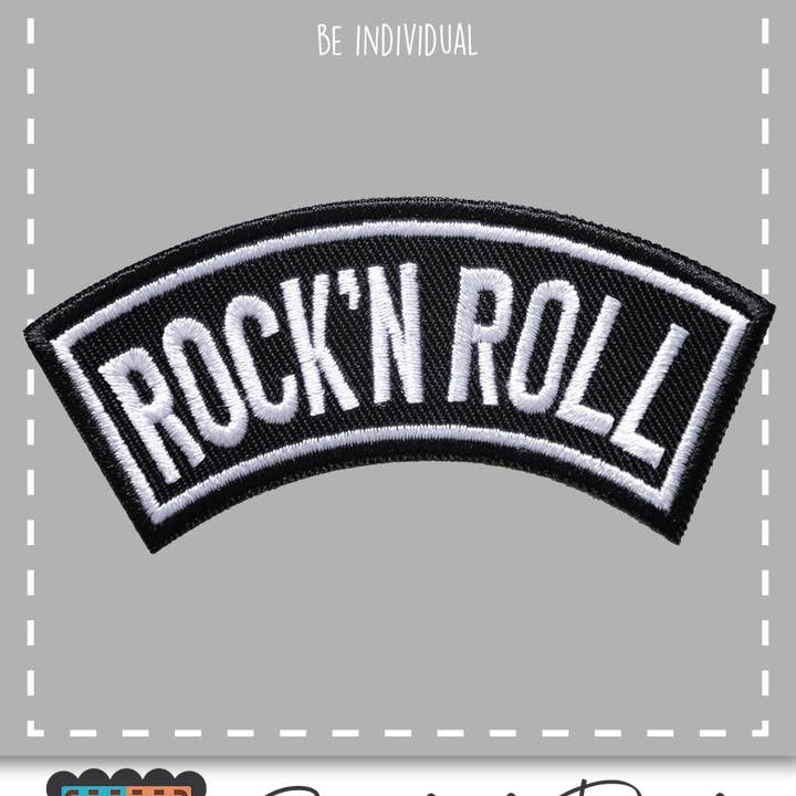 black Patch/Iron-on - Biker Front Rock n' Roll Rocker for wholesale on Faire1