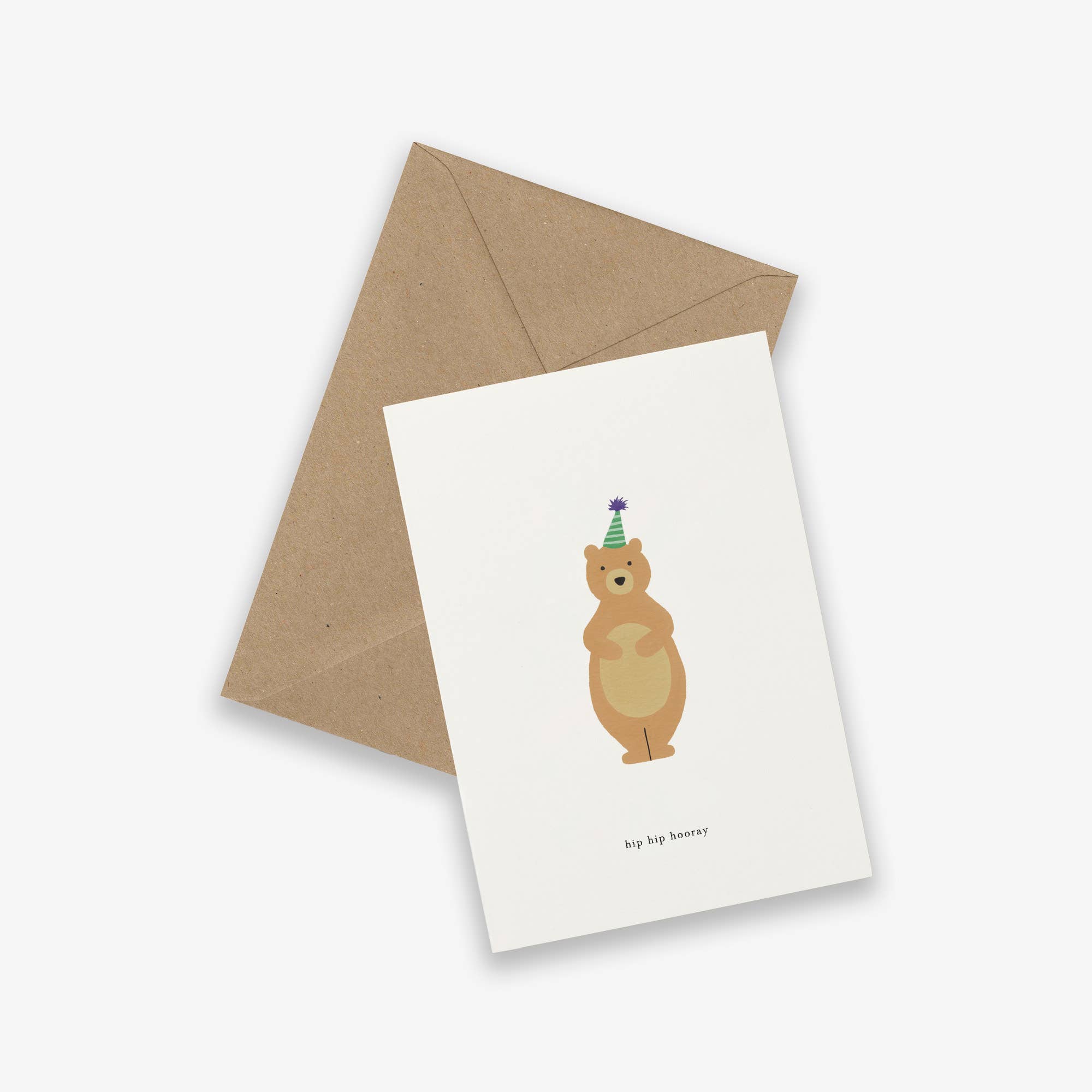 Kartotek Copenhagen – wholesale Birthday card – Greeting Card // Birthday Bear (hip hip hooray)