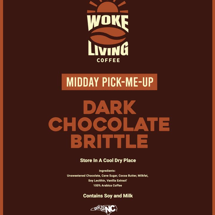 Dark Chocolate Brittle for wholesale by Woke Living Coffee
