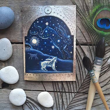 Messenger Greetings Card for wholesale by Hannah Willow Art