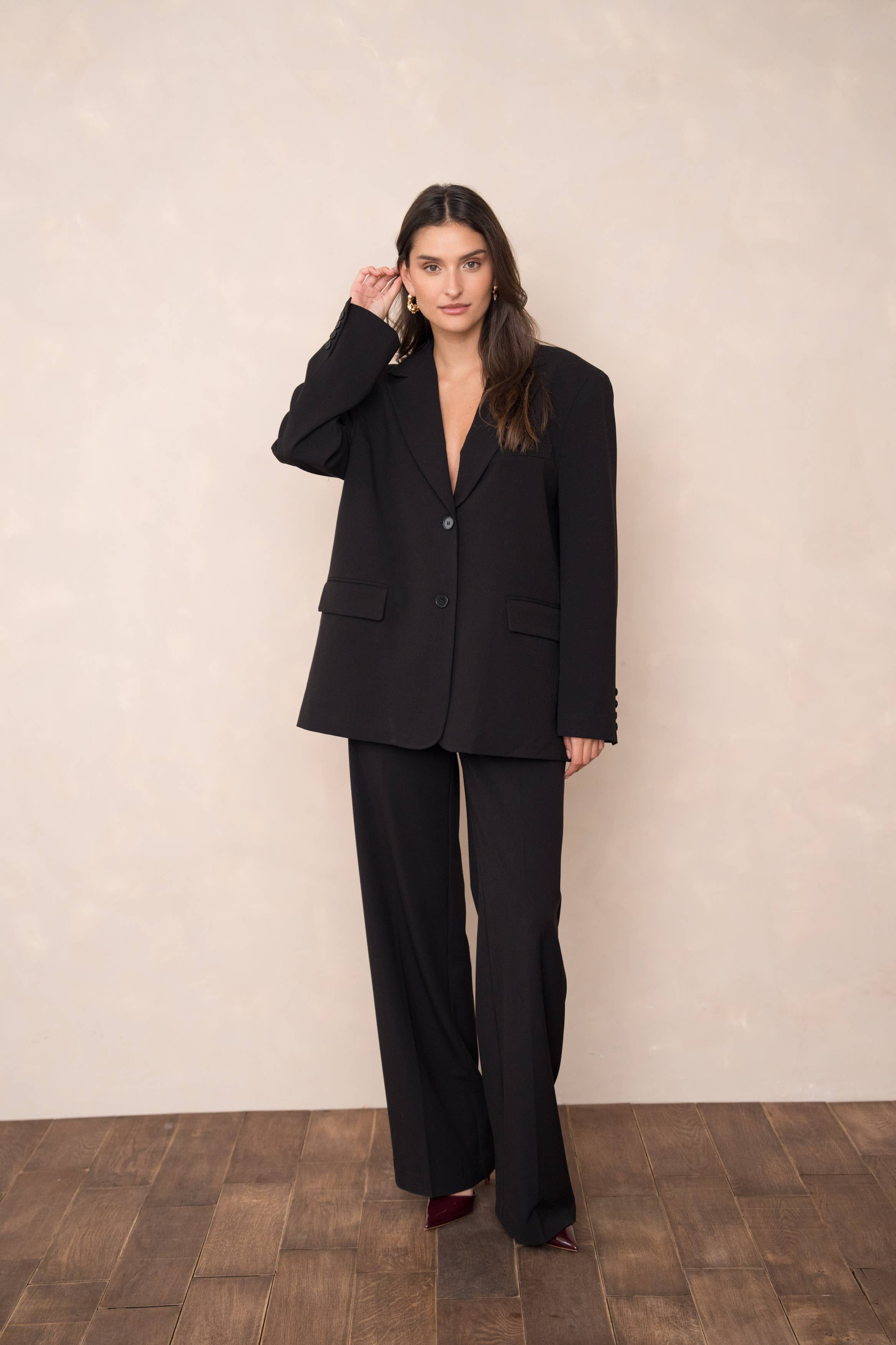 Attentif Paris - Wholesale Blazer - Women's - Oversized double-breasted jacket with back opening14