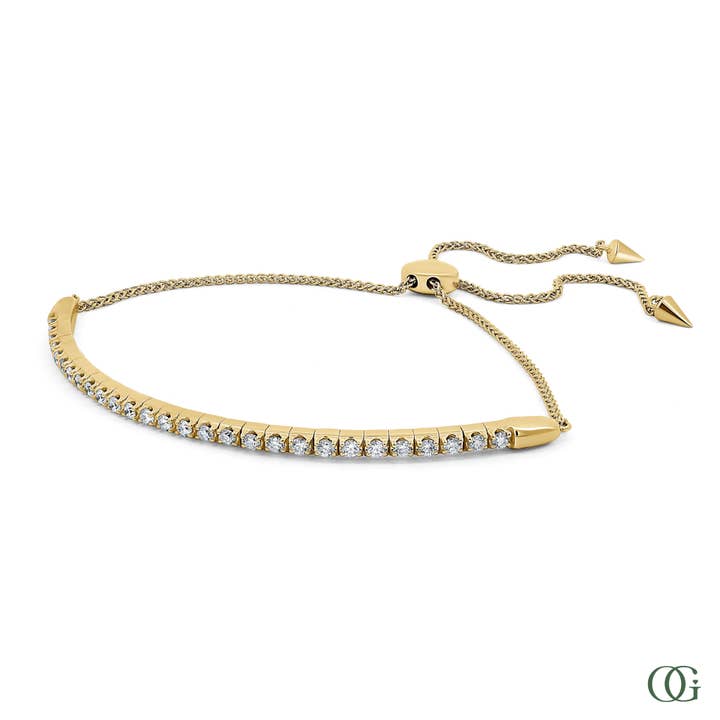 Delicate Adjustable Lab Grown Diamond Bracelet (0.78 CTW) for wholesale by Orchid Gems Fine Jewelry