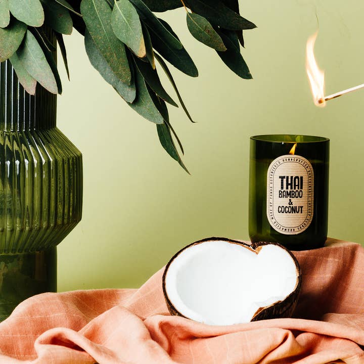 Scent.ily – wholesale Jar/filled candle – Panda Botanicals: Thai Bamboo & Coconut: 8oz1