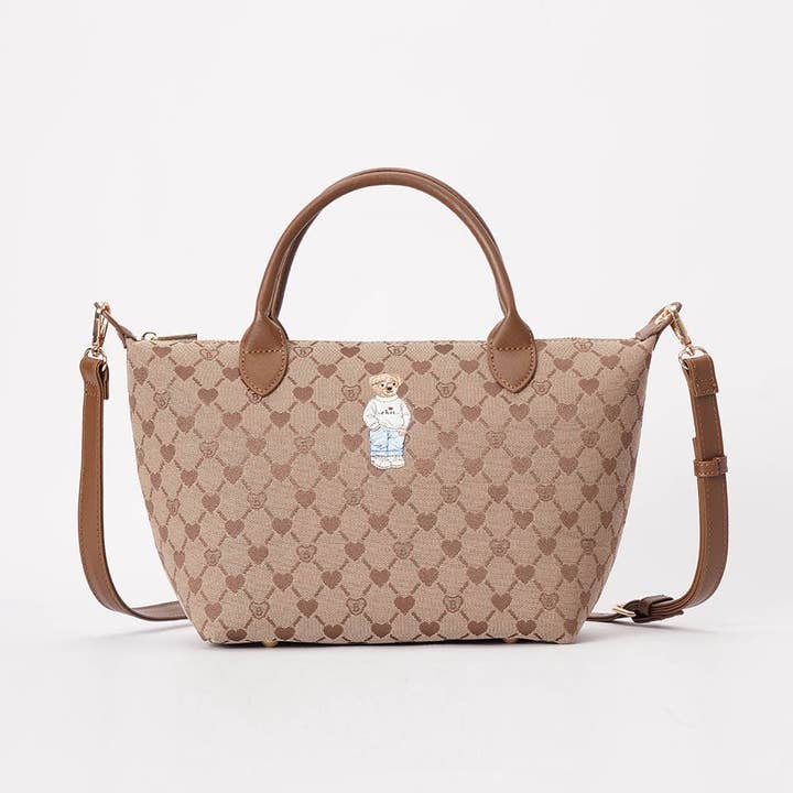 B-Loved Grab Handbag on Beige Monogram for wholesale by Signare London