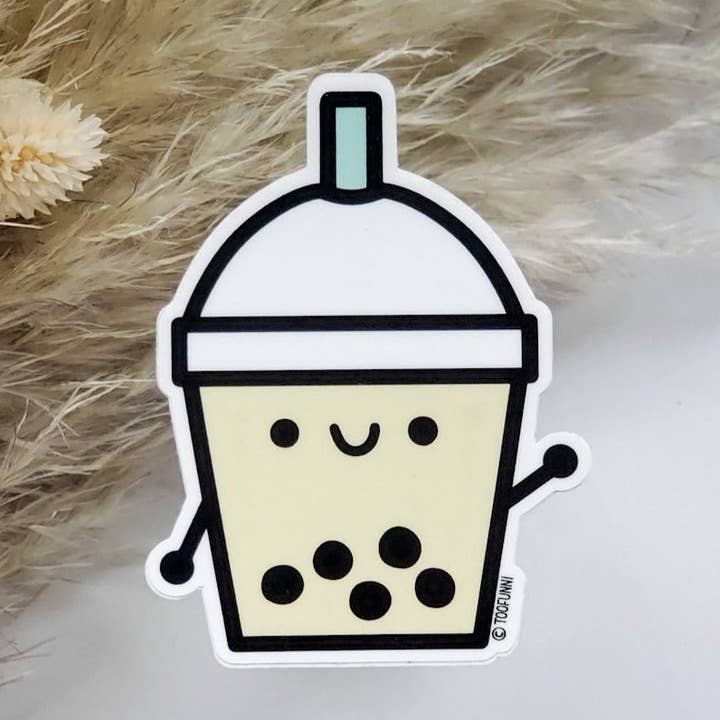 BUBBLE TEA BLUE - Vinyl Sticker for wholesale by Toofunni