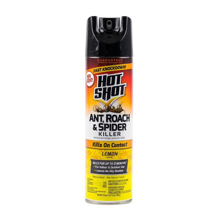 Deluxe Import Trading - Wholesale Insect Repellent - Hot Shot Lemon Scent Ant Roach & Spider Killer Spray 17.5oz